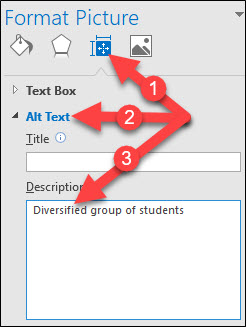 Alt Text Entry Window in Outlook