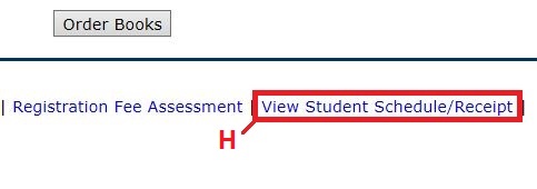Select View Student Schedule/Receipt to verify changes.