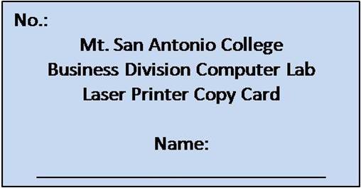 Business Division Black and White Printer Card